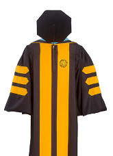 4278_14108157111_UNIVERSITY OF IOWA EDUCATIONAL SPECIALIST GOWN HOOD TAM FRONT