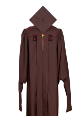 BROWN UNIVERSITY MASTER GOWN HOODMORTARBOARD FRONT