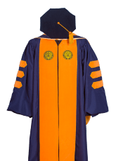 COPPIN STATE UNIVERSITY DELUXE DOCTOR GOWN HOOD TAM FRONT