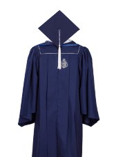 GONZAGA UNIVERSITY BACHELOR GOWN HOOD NIDNIGHT BLUE MORTARBOARD FRONT