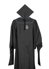 GONZAGA UNIVERSITY MASTER GOWN HOOD MORTARBOARD FRONT BLACK