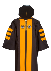 PACIFIC LUTHERAN UNIVERSITY DOCTOR GOWN HOOD TAM FRONT
