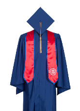 SOUTHERN METHODIST UNIVERSITY BACHELOR GOWN SOG MORTARBOARD FRONT VIEW