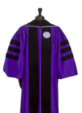 TEXAS CHRISTIAN UNIVERSITY DOCTOR GOWN AND HOOD FRONT