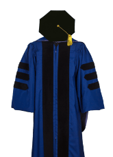 WEBSTER UNIVERSITY DOCTOR CLASSIC GOWN HOOD BLACK TAM FRONT 3-27-2025