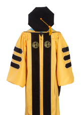 WEST LIBERTY UNIVERSITY ALUMNI DOCTOR GOWN HOOD TAM FRONT VIEW