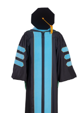 WILLIAM WOODS UNIVERSITY EDD DOCTOR GOWN HOOD TAM FRONT VIEW