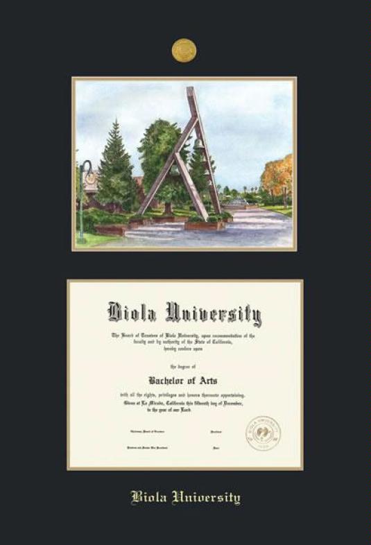 Gold Embossed Tassel Diploma Frame Document Size 10 x 8 Officially Licensed Biola University 