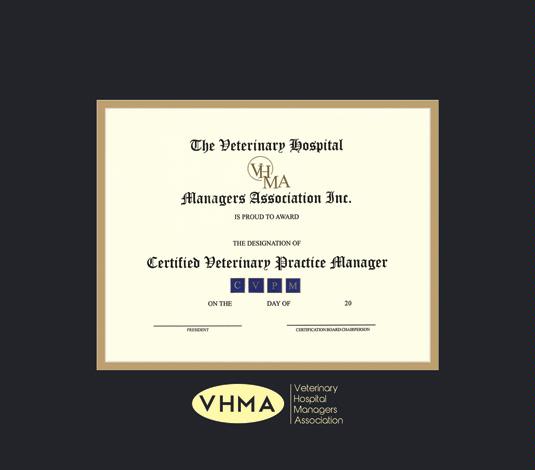 certified veterinary practice manager
