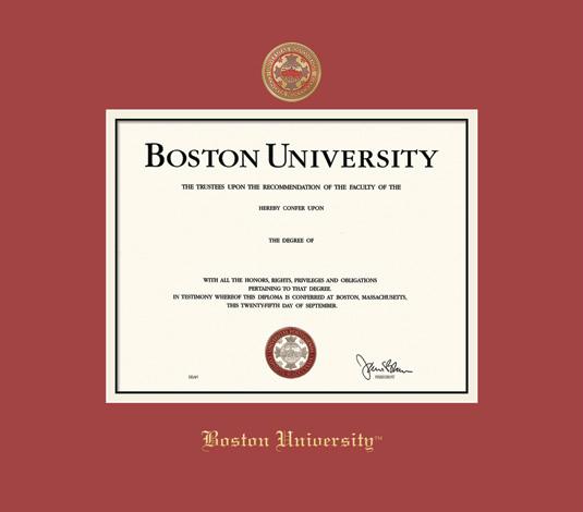 Boston university deals diploma frame