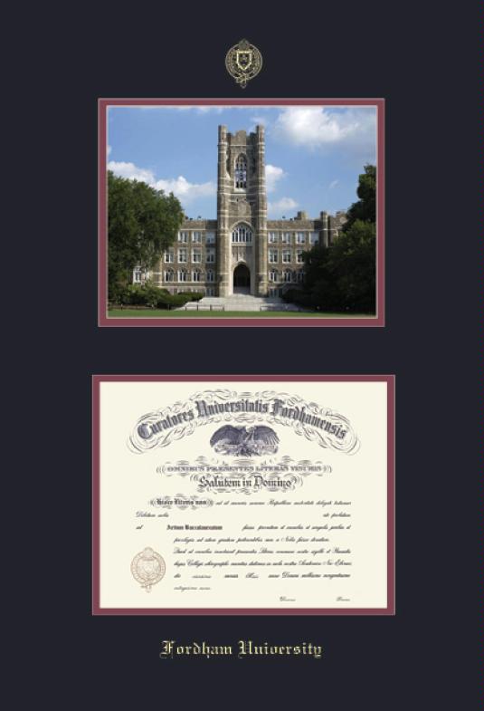 Fordham University Diploma Frame Campus Photo College Degree Certificate  Gifts