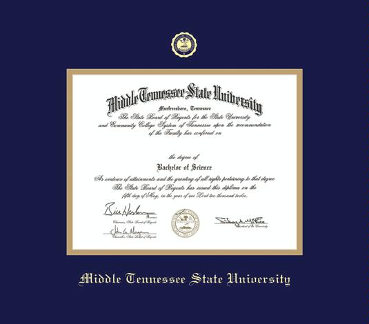 Custom Diploma Frames Certificate Frames Framing Success Mtsu Ba And Pre 12 12 Ma Phd Diploma With Blue Gold Mat
