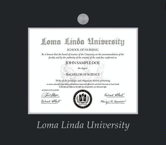 Loma Linda University diploma frame LLU degree certificate framing graduation plaque gift holder custom hot document graduate college alumni