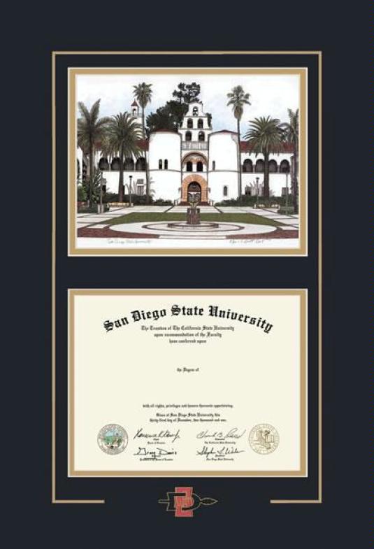 Custom Diploma Frames & Certificate Frames Framing Success SDSU