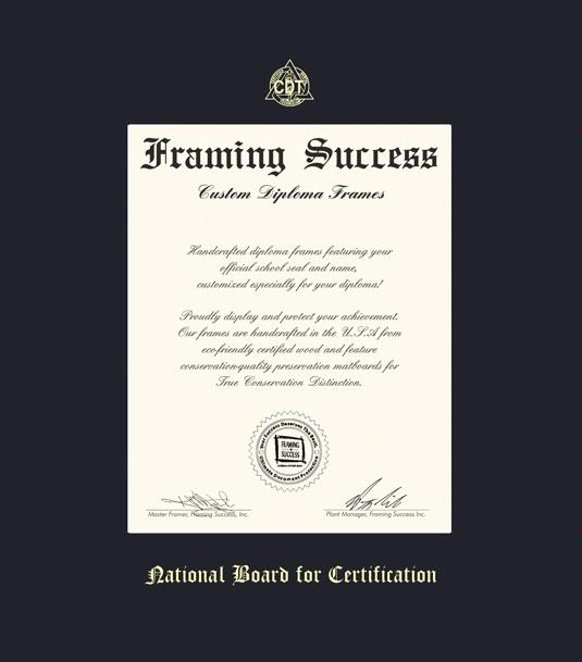 Custom Diploma Frames & Certificate Frames Framing Success Nat Bd for Cert Dental Lab Tech 25