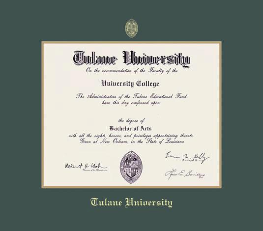 Custom Diploma Frames & Certificate Frames - Framing Success: Tulane U ...