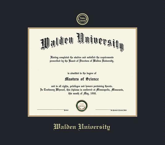 Custom Diploma Frames & Certificate Frames - Framing Success: Walden U ...