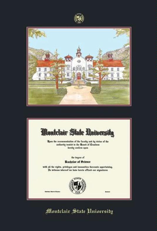 Custom Diploma Frames & Certificate Frames Framing Success Montclair State U. Dip. & Litho. w