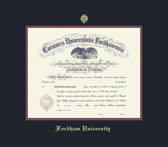 Custom Diploma Frames & Certificate Frames - Framing Success: Fordham