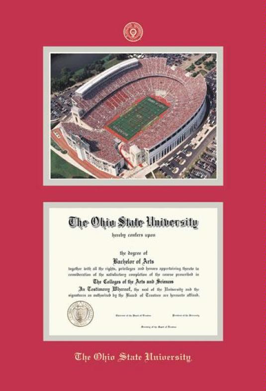 Custom Diploma Frames & Certificate Frames Framing Success The Ohio State U. Diploma