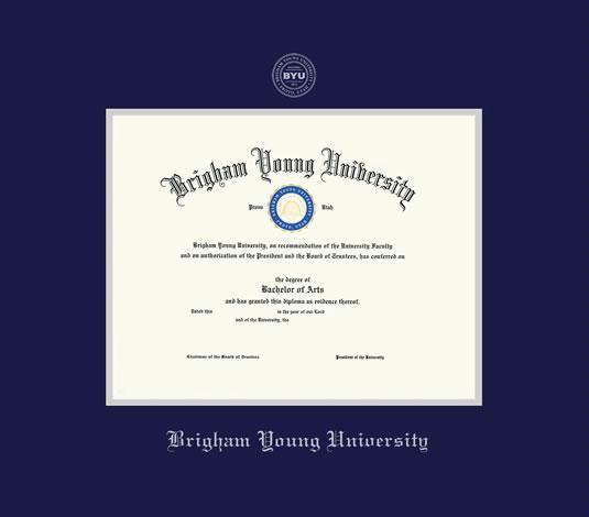 Custom Diploma Frames & Certificate Frames - Framing Success: BYU ...