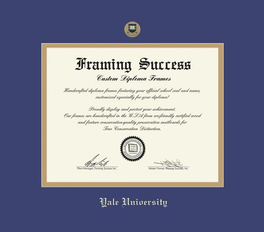 Custom Diploma Frames &amp; Certificate Frames - Framing Success: Yale ...
