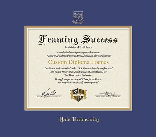 Custom Diploma Frames &amp; Certificate Frames - Framing Success: Yale ...