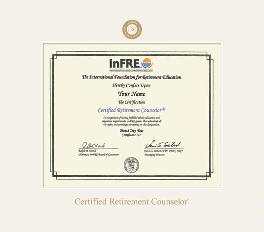 Custom Diploma Frames & Certificate Frames - Framing Success: InFRE Certified Retirement ...