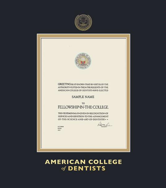 Custom Diploma Frames And Certificate Frames Framing Success American College Of Dentists 