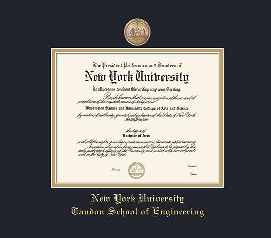 Custom Diploma Frames & Certificate Frames - Framing Success: NYU ...