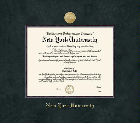 Custom Diploma Frames & Certificate Frames - Framing Success: NYU ...