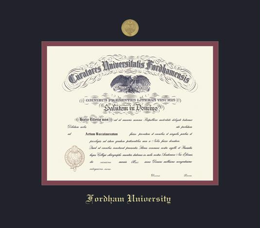 Custom Diploma Frames & Certificate Frames - Framing Success: Fordham U ...