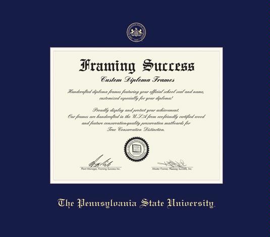 Custom Diploma Frames & Certificate Frames - Framing Success: Penn ...