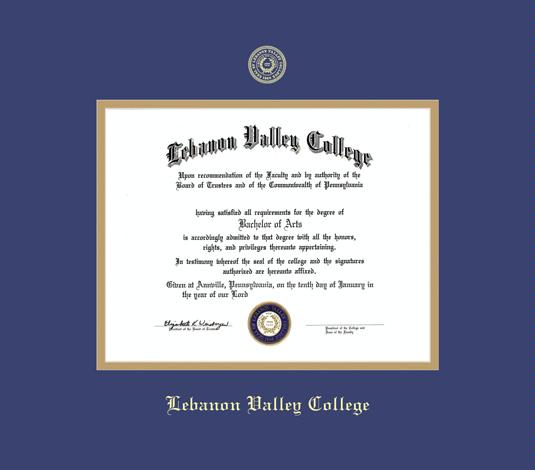 Lebanon Valley store College diploma frame